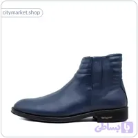 نیم بوت مردانه چرم تبریز مدل آرسان سرمه ای