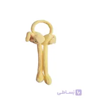 گوش گیر پشمی پمپی طرح سگ زرد