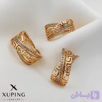 انگشتر طرح ورساچه نگیندار برند ژوپینگ