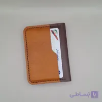 جاکارتی چرم طبیعی گاو مدل دورنگ 6 کارتی