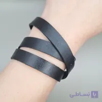 دستبند چرم طبیعی گاو با قفل رنگ ثابت