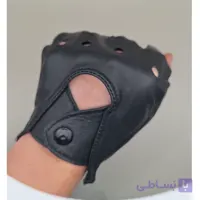 دستکش چرم رانندگی اسپرت چرم طبیعی مدل نیمه انگشتی