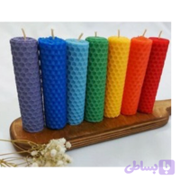 شمع 7 چاکرا موم عسلی