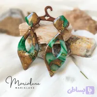 گوشواره ماربل رنگ ثابت ضد حساسیت