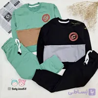 ست بلوز و شلوار بچگانه پسرانه دورس پنبه سایز ۴۰ تا ۵۵ مناسب ۲ تا ۹ سال مدل رینگی و مینیمال