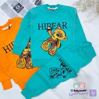 ست بلوز و شلوار بچگانه اسپرت سایز ۴۰ تا ۵۵ مناسب ۲ تا ۹ سال طرح خرسی جنس دورس پنبه با کیفیت