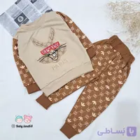 ست بلوز و شلوار دورس پنبه بچگانه اسپرت ۱ تا ۷ سال سایز ۳۵ تا ۵۰ طرح گوچی با خرگوش گلدوزی شده بسیار با کیفیت و تضمینی