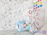 نقاشی آرایشی استیکری و آبرنگی انیمه