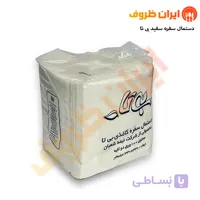 دستمال سفره سفید بی تا / شل 12 بسته ایی