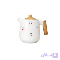 قوری دسته ودرب چوبی البالو