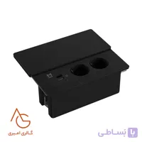 پریز TENZA توکار 2 سوکت برق (16A-2500W) یک سوکت C و A ملونی کد 10174