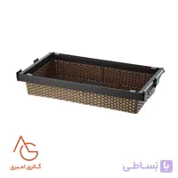 سبد حصیری ریلی داخل کمد لباس قابل رگلاژ آرام بند کد WS4119 یونی هوپر