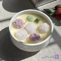 شمع دکوراتیو سرامیکی طرح باغ رویایی (دارای سه فتیله)