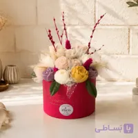 باکس گل شمعی دست‌ساز سرخابی (حدود ۲۰ شاخه گل)