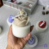 شمع دست ساز دکوراتیو مدل شمع رز