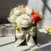شمع باکس گل تزئینی دستساز (رنگ ترکیبی)