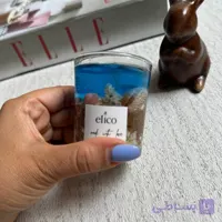 شمع دکوراتیو جار دریایی (اقیانوس شفاف در لیوان شیشه‌ای)