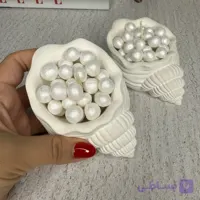 شمع شات حلزونی طرح صدف دریایی (مدل مرواریدی معطر)