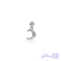 گوشواره نقره نگین و آویز ماه