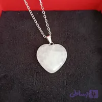 گردنبند دخترانه سنگی مدل قلب اقساط 4 ماهه
