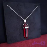 گردنبند منشوری سنگ همراه با زنجیر اقساط 4 ماهه
