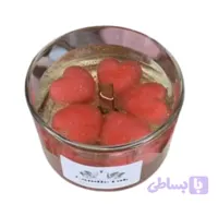 شمع شات با پارافین ژله ای قلبی بدون رایحه دست ساز