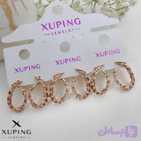 گوشواره نگین دار بیضی میخی
