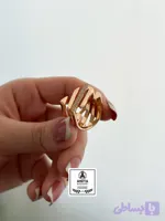 انگشتر مربع هاشوری نگین دار ژوپینگ