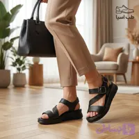 صندل طبی رکاب‌دار مدل معراج (چرم طبیعی)