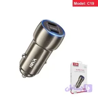 شارژر فندکی وابی (VABI) مدل C19 – شارژ سریع دو دستگاه با توان ۴۰ وات