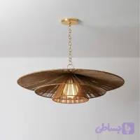 لوستر دستساز حصیری مدل کاج جنس رافیا ترک