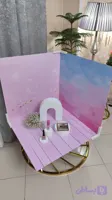 بکدراپ سه نبش همراه 3 عدد گیره اتصال