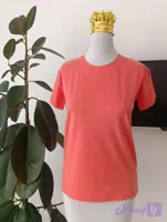 تیشرت بیسیک زنانه رنگی گلبهی نخ پنبه