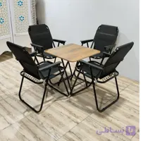 ست صندلی ساحلی تاشو مدل VIP و میز برزنتی استراکچر