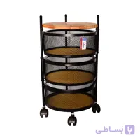 سبد سیب زمینی و پیاز یونیک مدل UN-2956 سه طبقه توری گرد