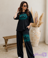 ست اسپرت الو تک مشکی گلکسی پنبه اعلا