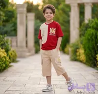 تیشرت و شلوارک کتان درجه یک پسرانه