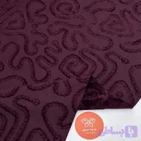 پارچه شنل مخمل ژاکارد (زرشکی قطری)