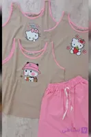 تاپ شورتک زنانه کیتی نخ پنبه