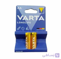 باتری نیم قلمی لانگ لایف وارتا زرد دو عددی