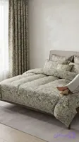 سرویس روتختی طرح ریزی گل کرم نسکافه ای جنس ترک میکرو فایبر