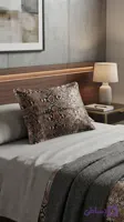 روبالشی میکرو فایبر پلنگی سوسماری بسته 2عددی سایز دلخواه