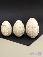 بیس خام تخم مرغ طرح دار، ارتفاع ۷و۸ سانت، رها مال، برای سفارش قالب تماس بگیرید