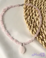 گردنبند سنگ رزکوارتز