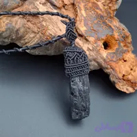 گردنبند میکرومکرمه محافظ / سنگ تورمالین