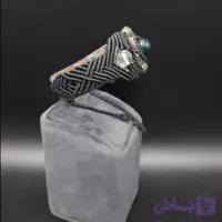 دستبند میکرومکرمه سنگ یشم
