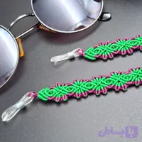 بندعینک پهن میکرومکرمه توری سبز