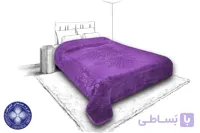 پتوی گلبافت بنفش دونفره