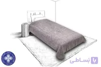پتوی گلبافت بادمجونی یکنفره