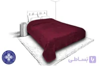 پتوی گلبافت زرشکی دونفره
